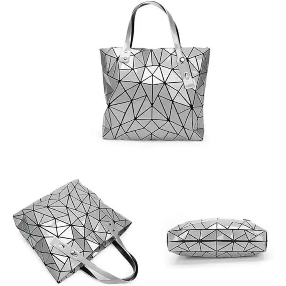 Women Holographic Laser Envelope Clutch Handbag Shoulder Bag Tote